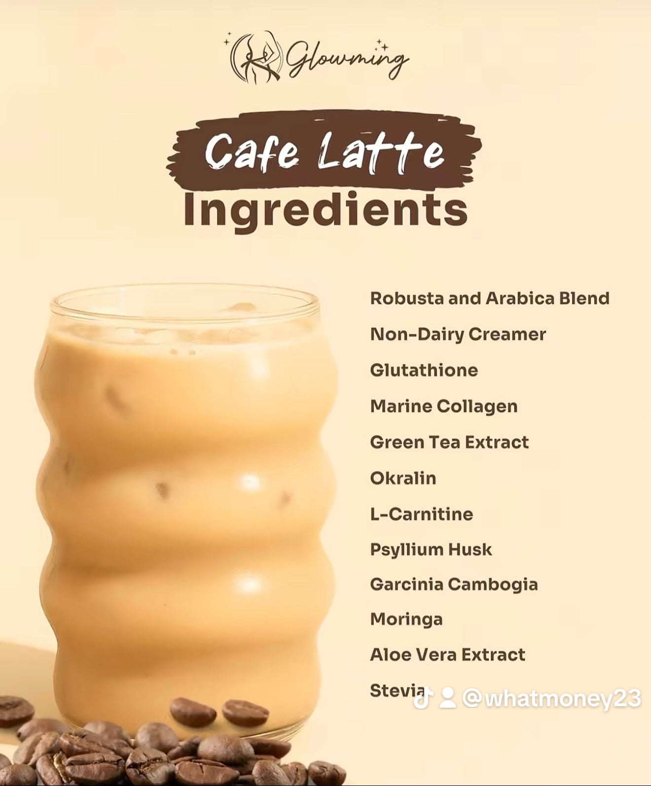 Cafe Latte with Glutathione and Collage
