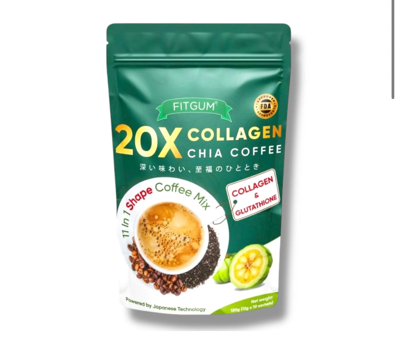 Fit gum 20x Collagen Chia Coffee